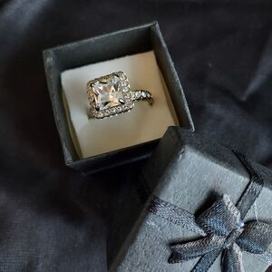 Princess Cut Cushion Diamond Ring